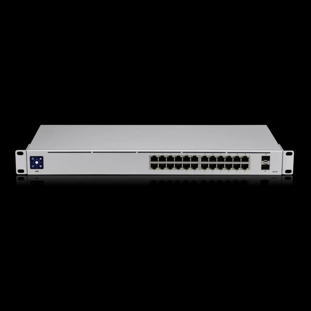UBIQUITI UniFi 24 port Managed Gigabit Switch - 24x Gigabit Ethernet Ports, with 2xSFP - Touch Display - Fanless - GEN2 UBIQUITI