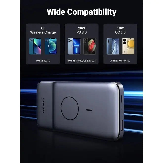 UGREEN 40826 Power Bank 10000mAh 20W Power Delivery Quick Charge 7.5W Magnetic Wireless Charger Deals499