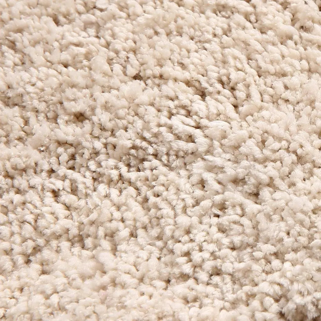 Ultra Soft Anti Slip Rectangle Plush Shaggy Floor Rug Carpet in Beige 60x220cm Deals499