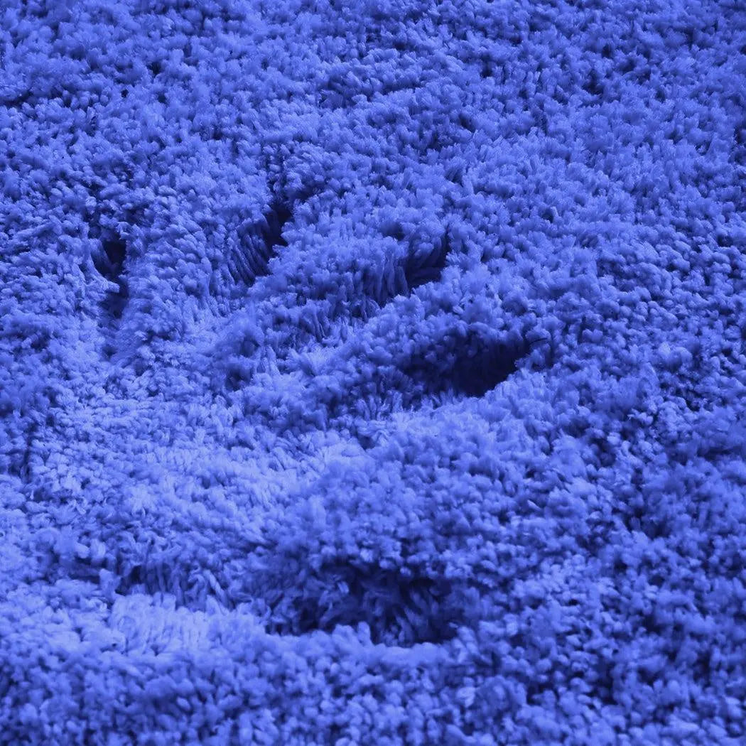 Ultra Soft Anti Slip Rectangle Plush Shaggy Floor Rug Carpet in Blue 60x220cm Deals499