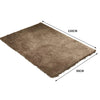 Ultra Soft Anti Slip Rectangle Plush Shaggy Floor Rug Carpet in Taupe 90x150cm Deals499