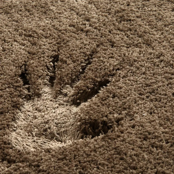 Ultra Soft Anti Slip Rectangle Plush Shaggy Floor Rug Carpet in Taupe 90x150cm Deals499