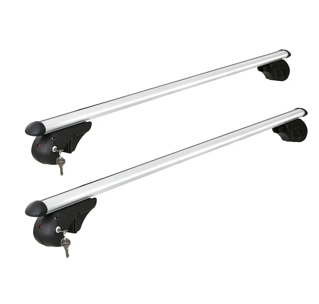 Universal Car Roof Rack 1360mm Cross Bars Aluminium Silver Adjustable Car 90kgs load Carrier Deals499