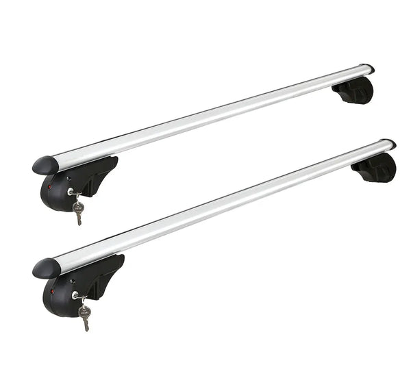 Universal Car Roof Rack 1360mm Cross Bars Aluminium Silver Adjustable Car 90kgs load Carrier Deals499