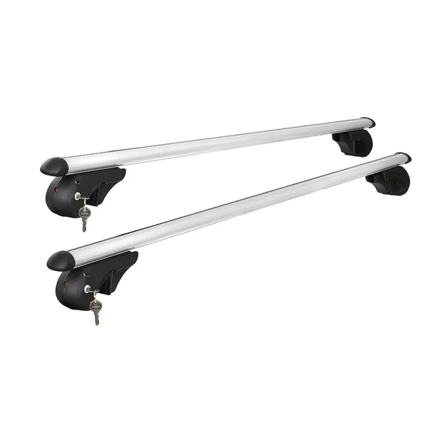 Universal Car Roof Rack 1360mm Cross Bars Aluminium Silver Adjustable Car 90kgs load Carrier Deals499