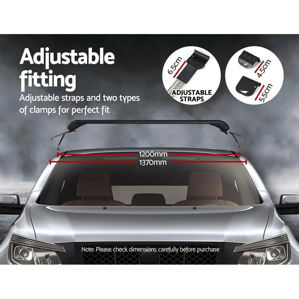 Universal Car Roof Rack Cross Bars 90cm Aluminium Adjustable Lockable 75kg Clamps Deals499
