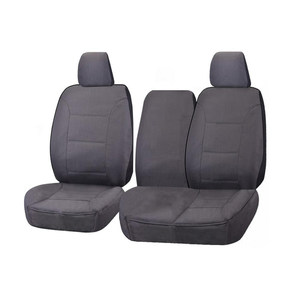 Seat Covers for TOYOTA LANDCRUISER 100 SERIES 1998 - 2015 STANDARD HZJ-FZJ105R FRONT BUCKET + _ BENCH WITH FOLD DOWN ARMREST/CUP HOLDER CHARCOAL ALL TERRAIN Deals499