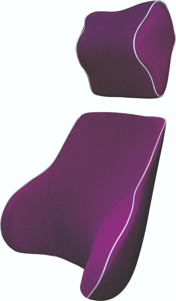 Purple Memory Foam Lumbar Back & Neck Pillow Support Back Cushion Office Car Seat Deals499