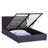 Milano Luxury Gas Lift Bed Frame Base And Headboard With Storage All Sizes Charcoal King Deals499