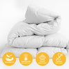 Casa Decor Silk Touch Quilt 360GSM All Seasons Antibacterial Hypoallergenic Single White Deals499