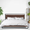 Milano Decor Azure Bed Frame With Headboard Black Wood Steel Platform Double Deals499