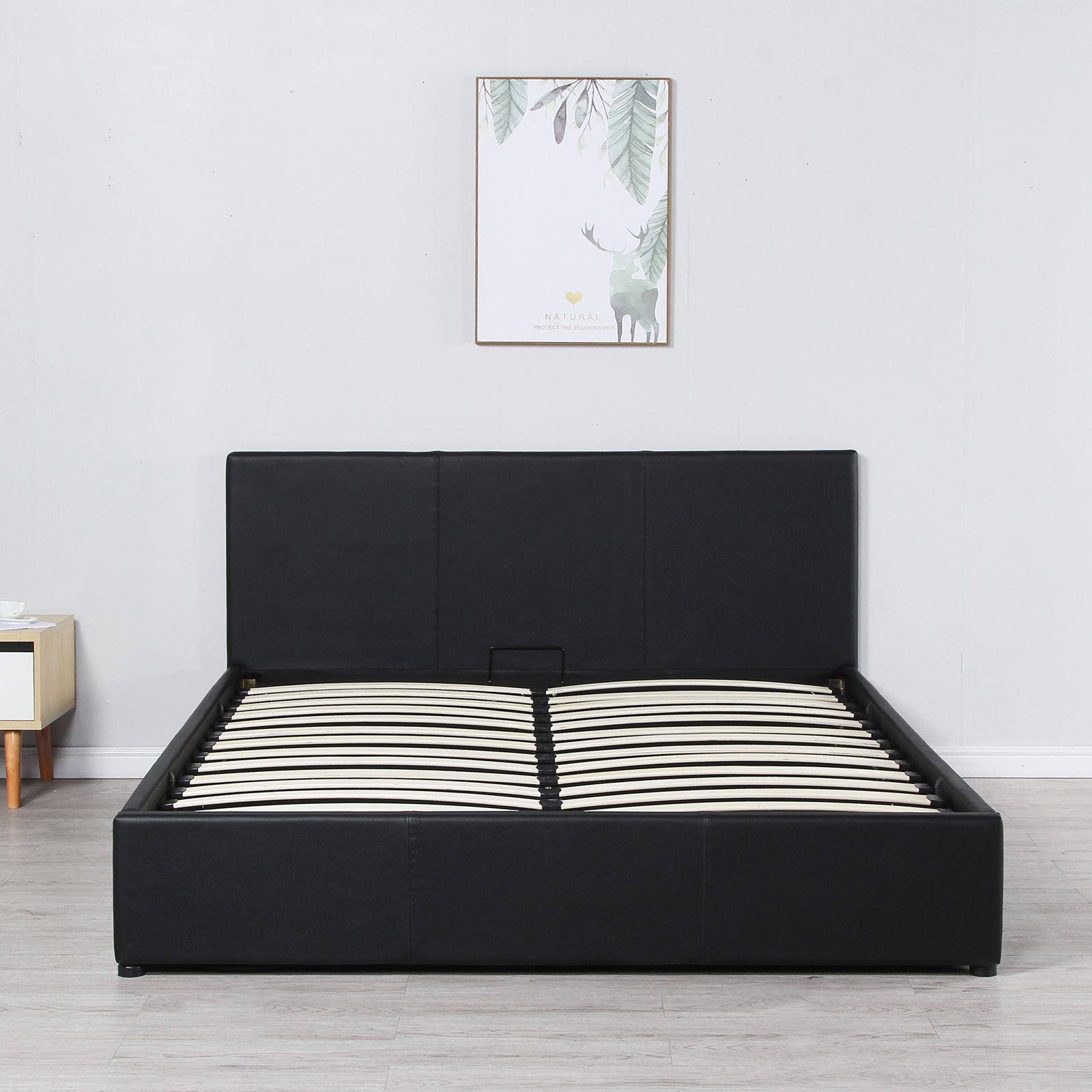 Milano Luxury Gas Lift Bed Frame And Headboard King Black Deals499