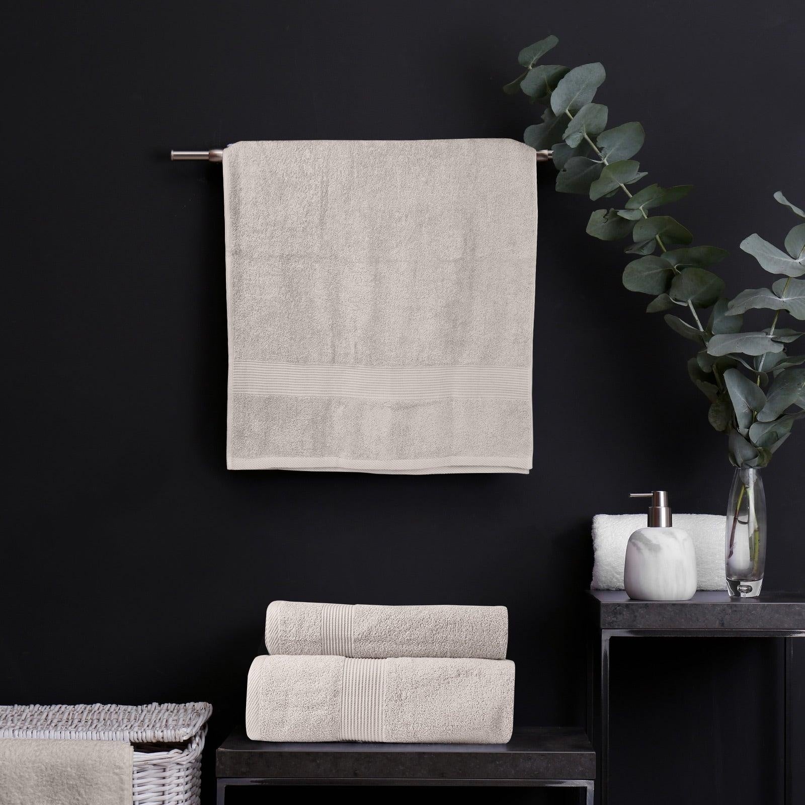 Royal Comfort 5 Piece Cotton Bamboo Towel Set 450GSM Luxurious Absorbent Plush Sea Holly Deals499