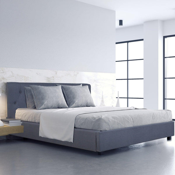 Milano Capri Luxury Gas Lift Bed Frame Base And Headboard With Storage All Sizes Charcoal Single Deals499