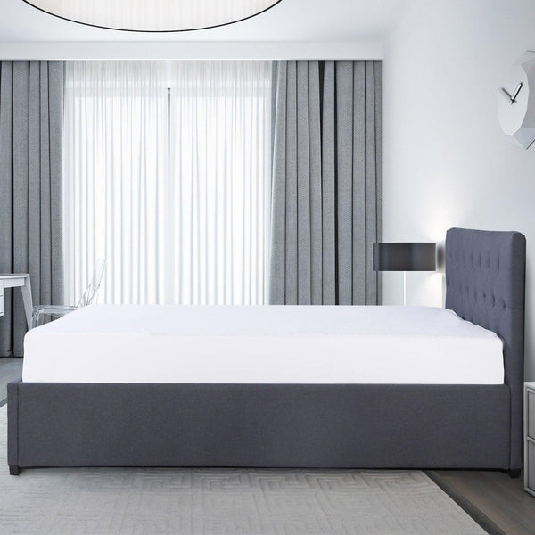 Milano Capri Luxury Gas Lift Bed Frame Base And Headboard With Storage All Sizes Charcoal Single Deals499