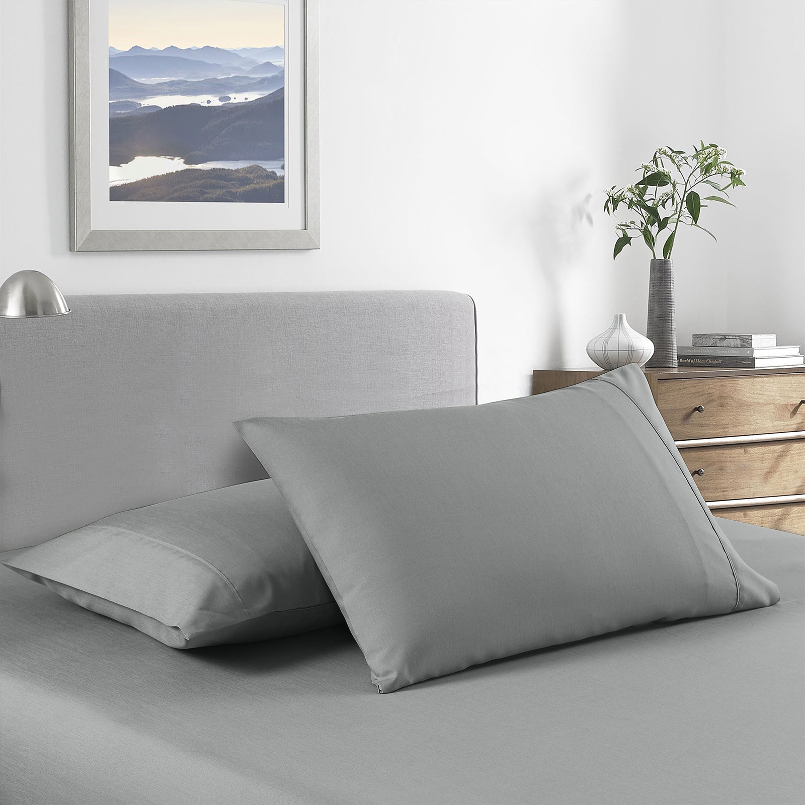 Royal Comfort 2000 Thread Count Bamboo Cooling Sheet Set Ultra Soft Bedding - Queen - Mid Grey from Deals499 at Deals499