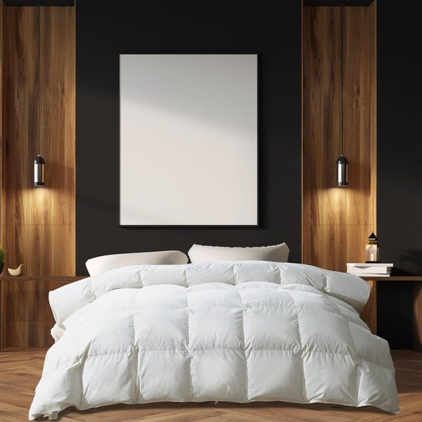 Royal Comfort Tencel Blend Quilt 300GSM Doona Eco Friendly Breathable All Season White Double Deals499