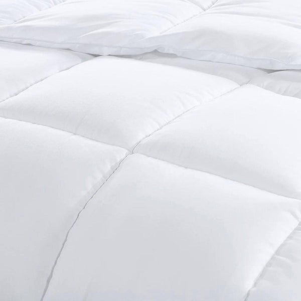 Royal Comfort Tencel Blend Quilt 300GSM Doona Eco Friendly Breathable All Season White Double Deals499