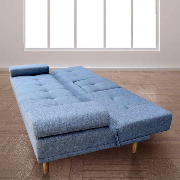Casa Decor Mendoza 2 in 1 Sofa Bed Couch Grey Pull Down Cupholder 3 Seats Futon Deals499
