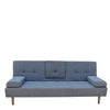 Casa Decor Mendoza 2 in 1 Sofa Bed Couch Grey Pull Down Cupholder 3 Seats Futon Deals499