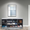 Milano Decor 2 in 1 Shoe Organiser With Bench Storage - Black And Grey Deals499