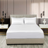 Royal Comfort Satin Sheet Set 3 Piece Fitted Sheet Pillowcase Soft - Queen - White Deals499