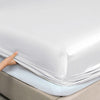 Royal Comfort Satin Sheet Set 3 Piece Fitted Sheet Pillowcase Soft - Queen - White Deals499