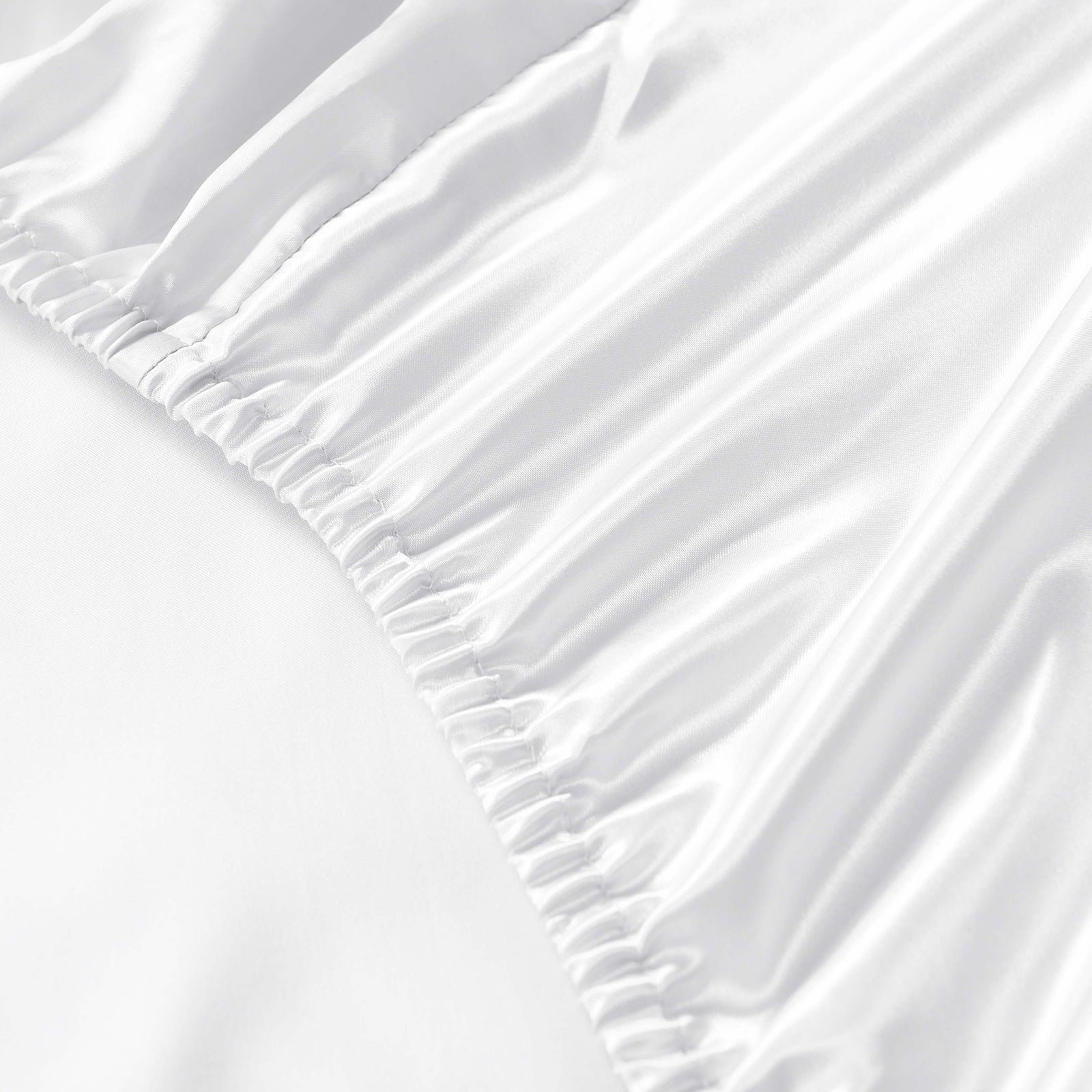 Royal Comfort Satin Sheet Set 3 Piece Fitted Sheet Pillowcase Soft - Queen - White Deals499