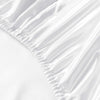 Royal Comfort Satin Sheet Set 3 Piece Fitted Sheet Pillowcase Soft - Queen - White Deals499