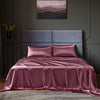 Royal Comfort Satin Sheet Set 4 Piece Fitted Flat Sheet Pillowcases - Queen - Malaga Wine Deals499