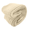 Royal Comfort Chunky Hand Knit Thick Weighted Blanket 6.3KG 203cm x 153cm - Cream from Deals499 at Deals499