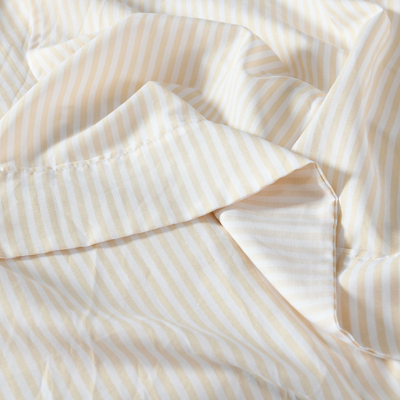 Royal Comfort Striped Flax Linen Blend Quilt Cover Set Soft Touch Bedding - Queen - Beige from Deals499 at Deals499
