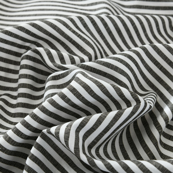 Royal Comfort Striped Flax Linen Blend Quilt Cover Set Soft Touch Bedding - Queen - Charcoal from Deals499 at Deals499
