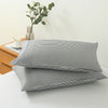 Royal Comfort Striped Flax Linen Blend Quilt Cover Set Soft Touch Bedding - Queen - Charcoal from Deals499 at Deals499