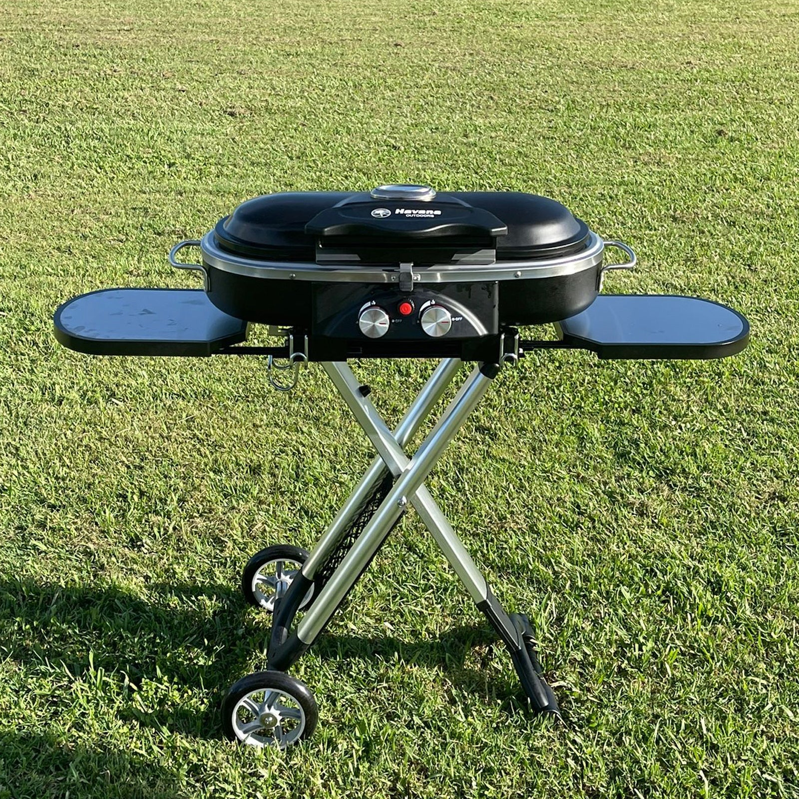Havana Outdoors BBQ Mate Premium Portable Gas Grill LPG Twin Grill Outdoor Black Deals499