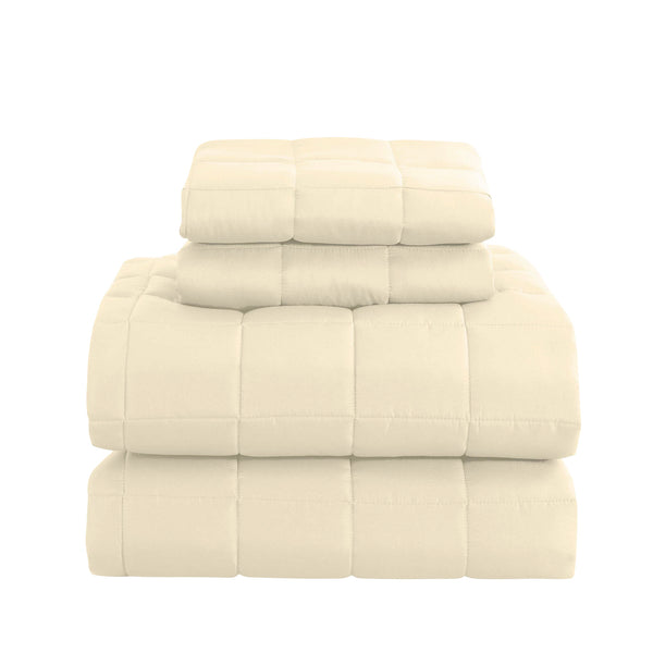 Royal Comfort Coverlet Set Bedspread Soft Touch Easy Care Breathable 3 Piece Set - King - Beige from Deals499 at Deals499