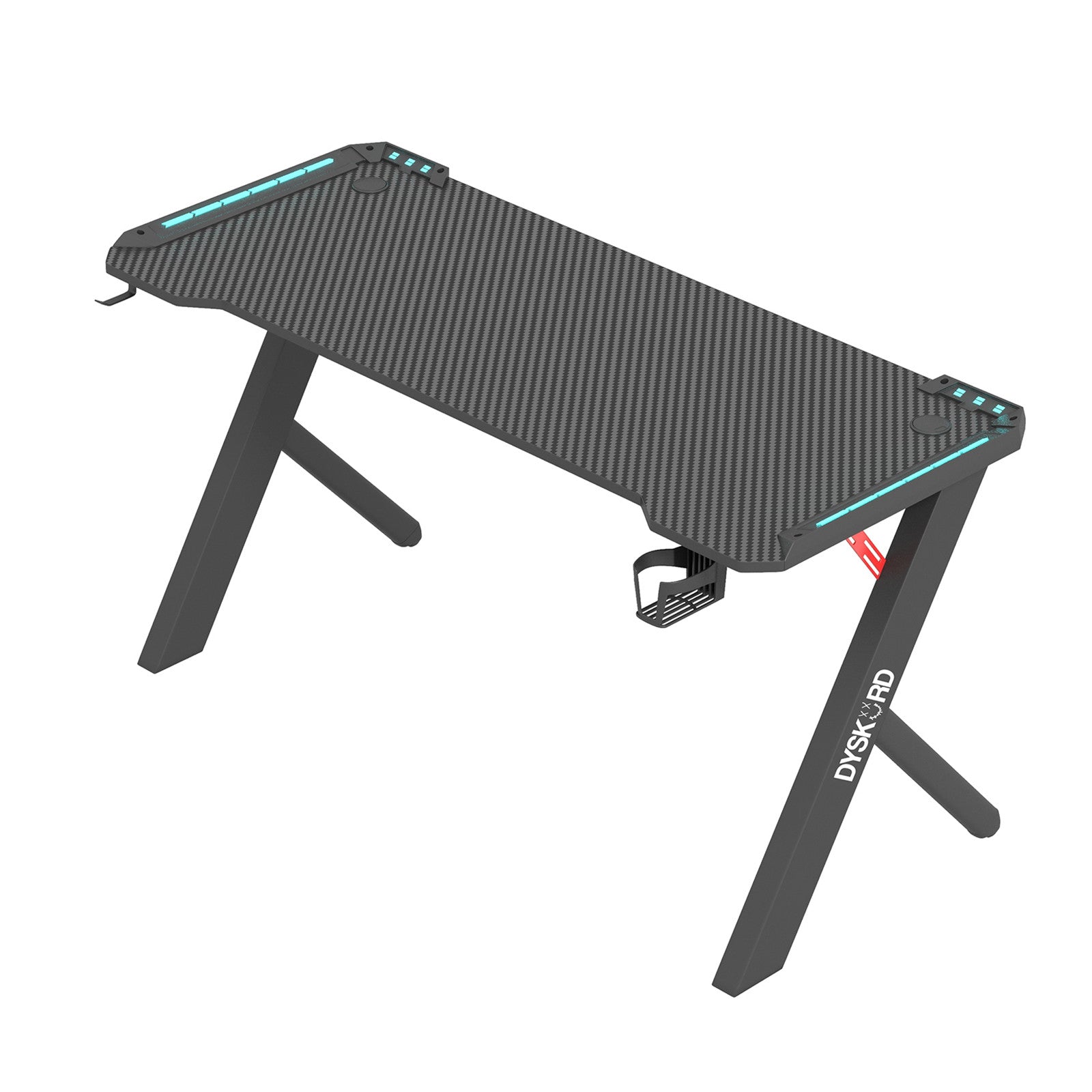 Dyskord Gaming Table Desk Office Desktop Steel LED RGB Lighting Deals499