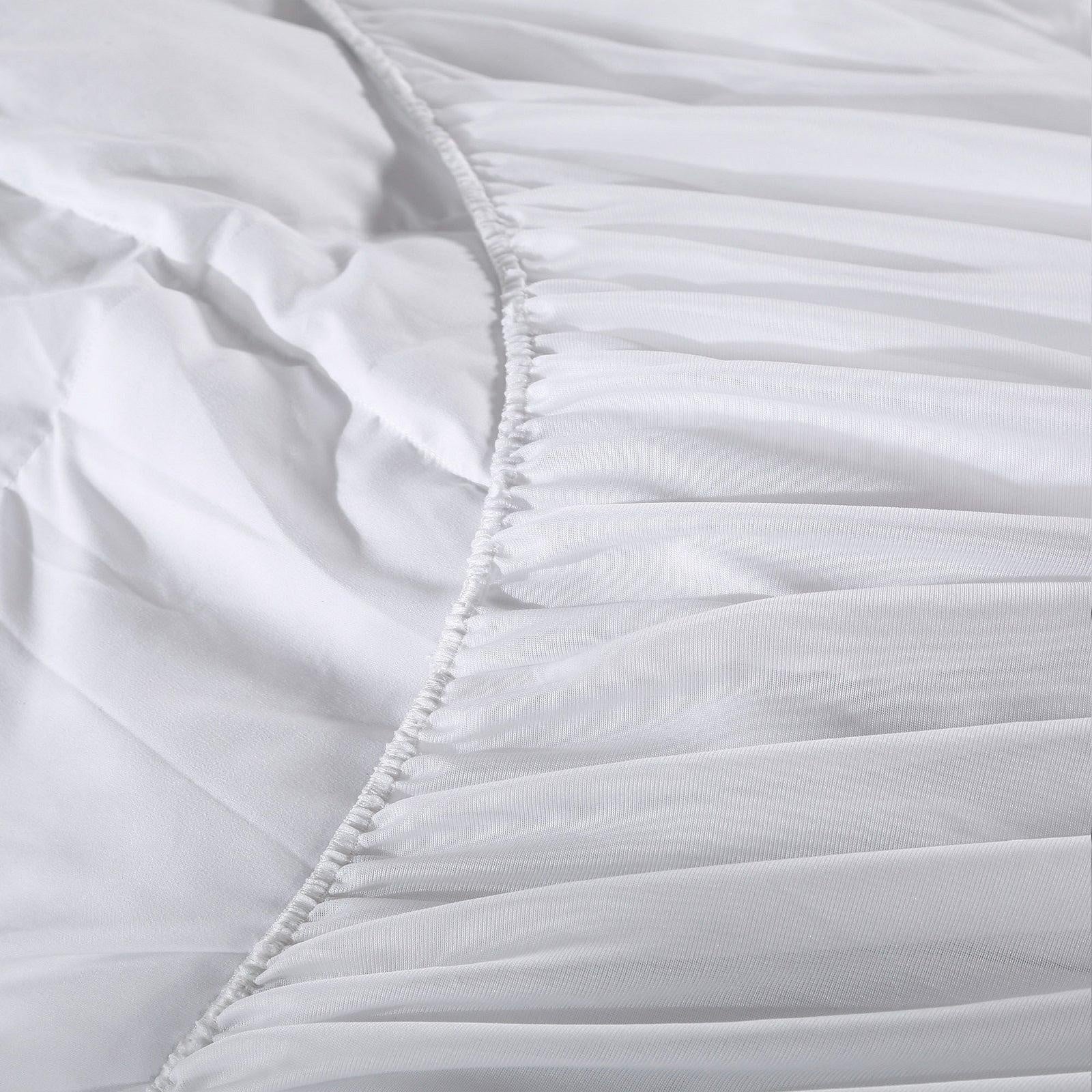 Royal Comfort 1000GSM Luxury Bamboo Fabric Gusset Mattress Pad Topper Cover Queen White Deals499