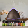Purespa Diffuser Set With 10 Pack Diffuser Oils Humidifier Aromatherapy - Dark Wood Deals499