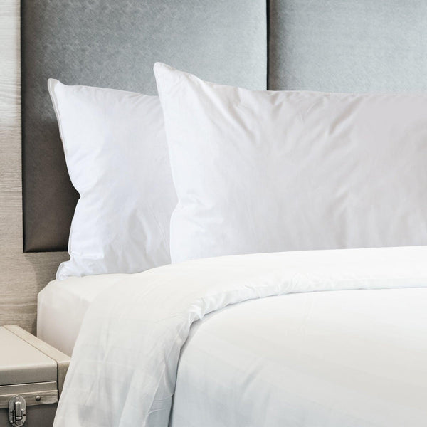 Royal Comfort 1800GSM Duck Feather Down Topper And 1000GSM 2 Pillows Set White King Single Deals499