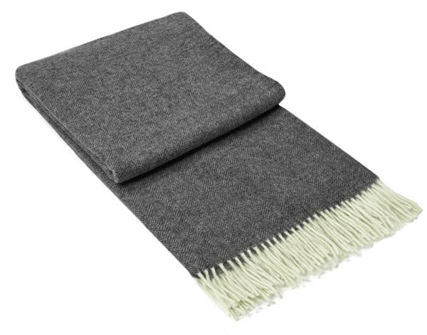 Hampton Throw - Merino Wool Blend - Dark Grey Deals499