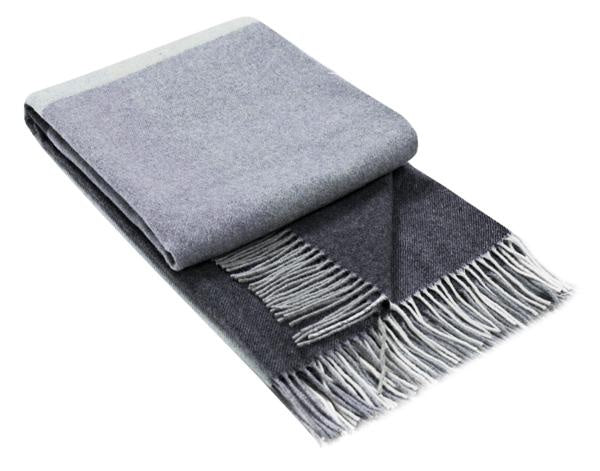 Kensington Throw - 10% Cashmere/ 90% Super Fine Merino Wool - Monochrome Deals499