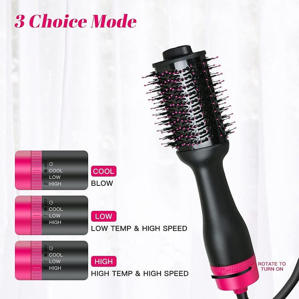 Hot Air One-Step Hair Dryer Negative Ion Anti-Frizz Blowout for Drying,Straightening, Curling and Volumizer (AU Plug) Deals499