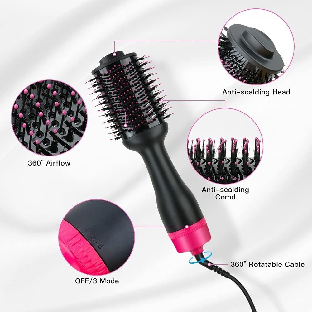 Hot Air One-Step Hair Dryer Negative Ion Anti-Frizz Blowout for Drying,Straightening, Curling and Volumizer (AU Plug) Deals499