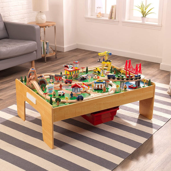 Adventure Town Railway Train Set & Table with EZ Kraft Assembly for kids Deals499