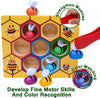Wooden Bee Toddler Fine Motor Skill Toy - (Montessori Wooden Puzzle Early Learning Preschool Educational Kids) Deals499