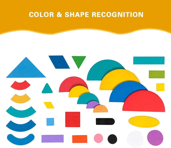 Wooden Pattern Blocks Animals Jigsaw Puzzle for Kids Sorting and Stacking Games Preschool Educational Montessori (Age 2 to 5 Year Old) Deals499