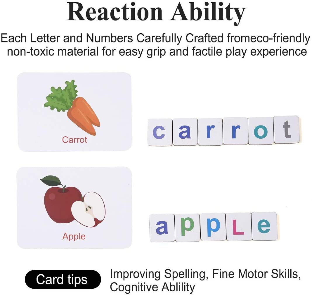 Wooden Magnetic Letters Numbers Alphabet Fridge Magnets Educational Toy Set Preschool Learning for 3 to 5 Years Kid Toddler Deals499