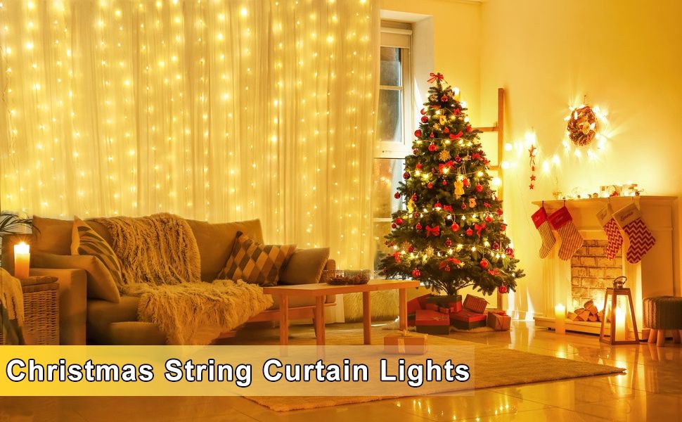 USB Powered 300 LED Curtain String Light with 8 Modes and Remote Control for Bedroom Party Wedding Decorations Deals499