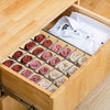 Set of 2 Fabric Drawer Organizer Divider Storage Boxes for Storing Socks, Underwear, Ties, Scarves (Beige) from Deals499 at Deals499